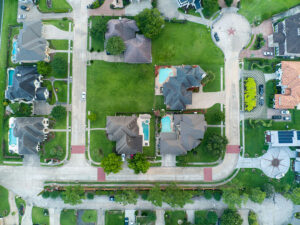 aerial view of property