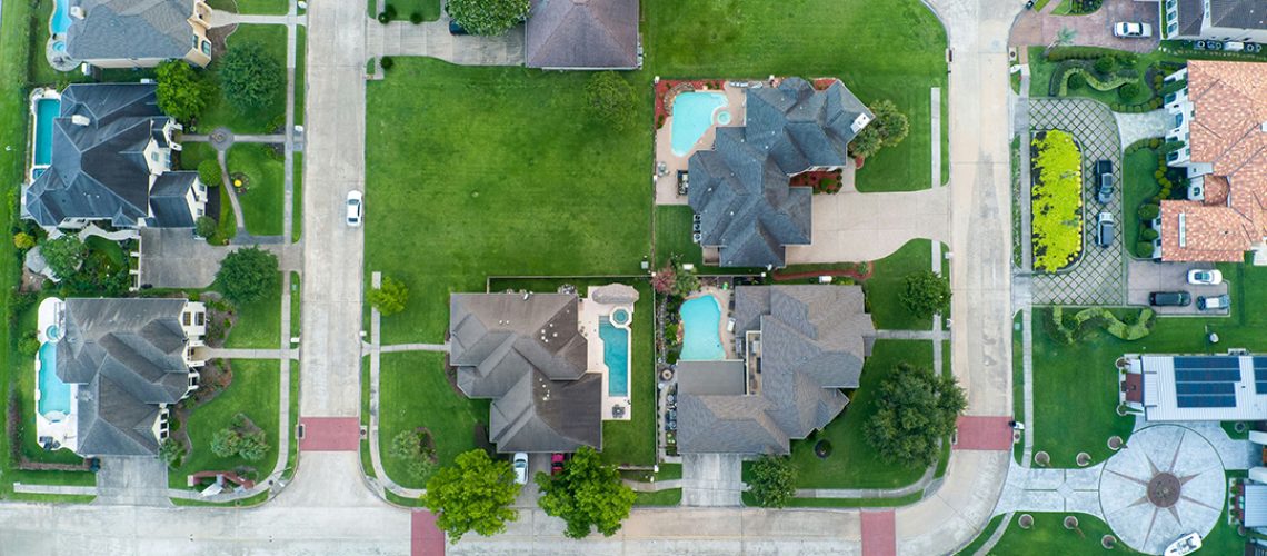 aerial view of property